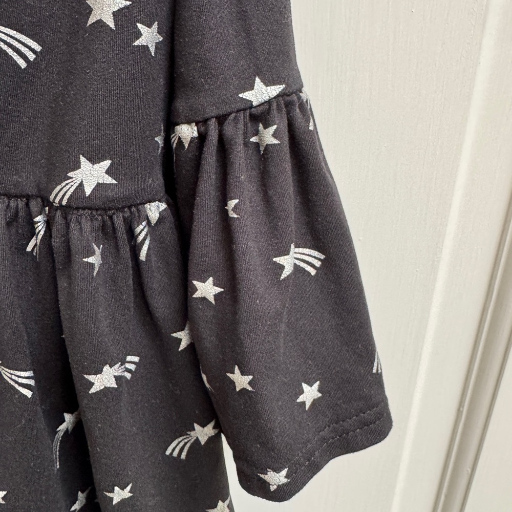 Freestyle Revolution Black & Silver Shooting Star Girls Bell Long Sleeve Dress - Picture 4 of 5